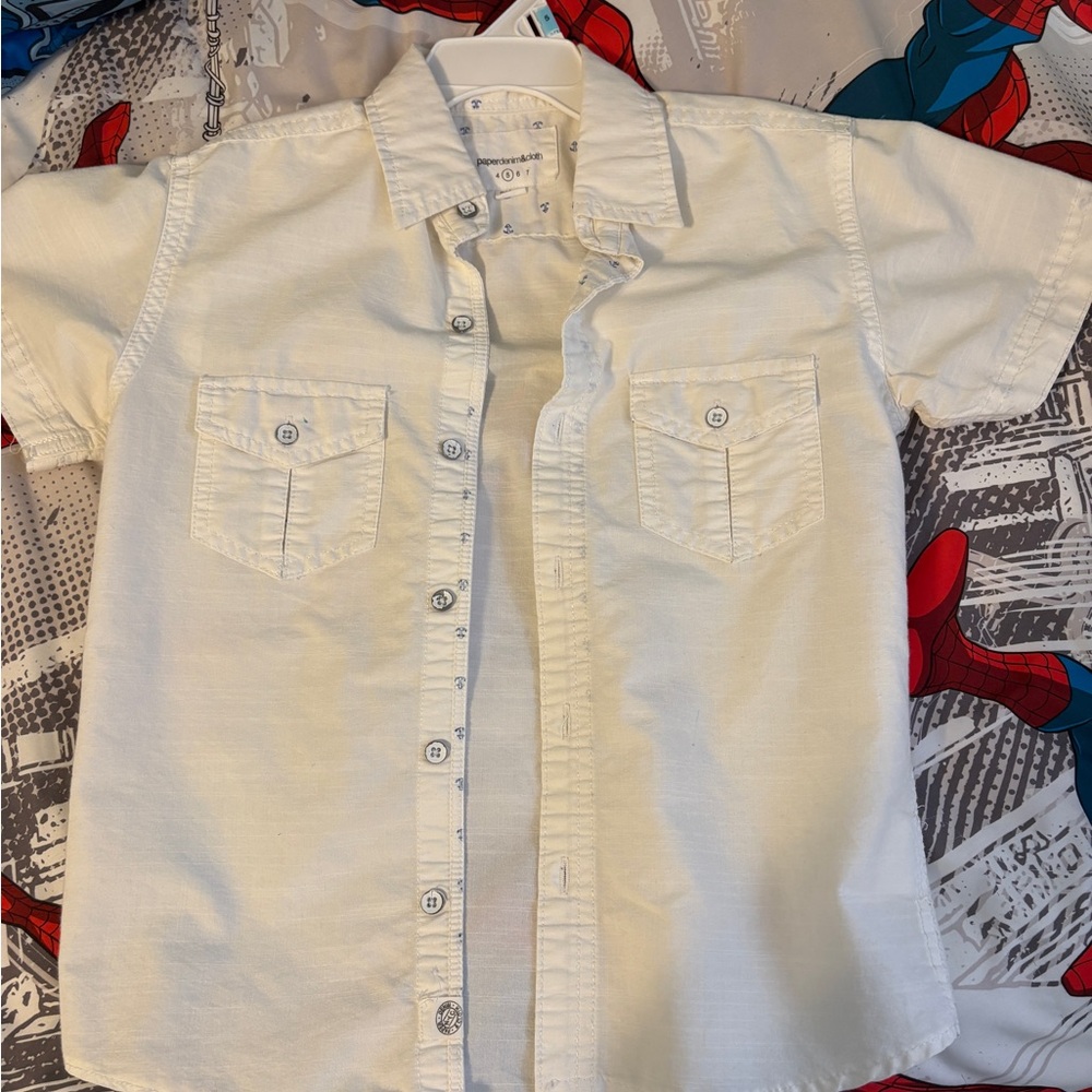 Paper Denim & Cloth Kids White Button-Up Shirt